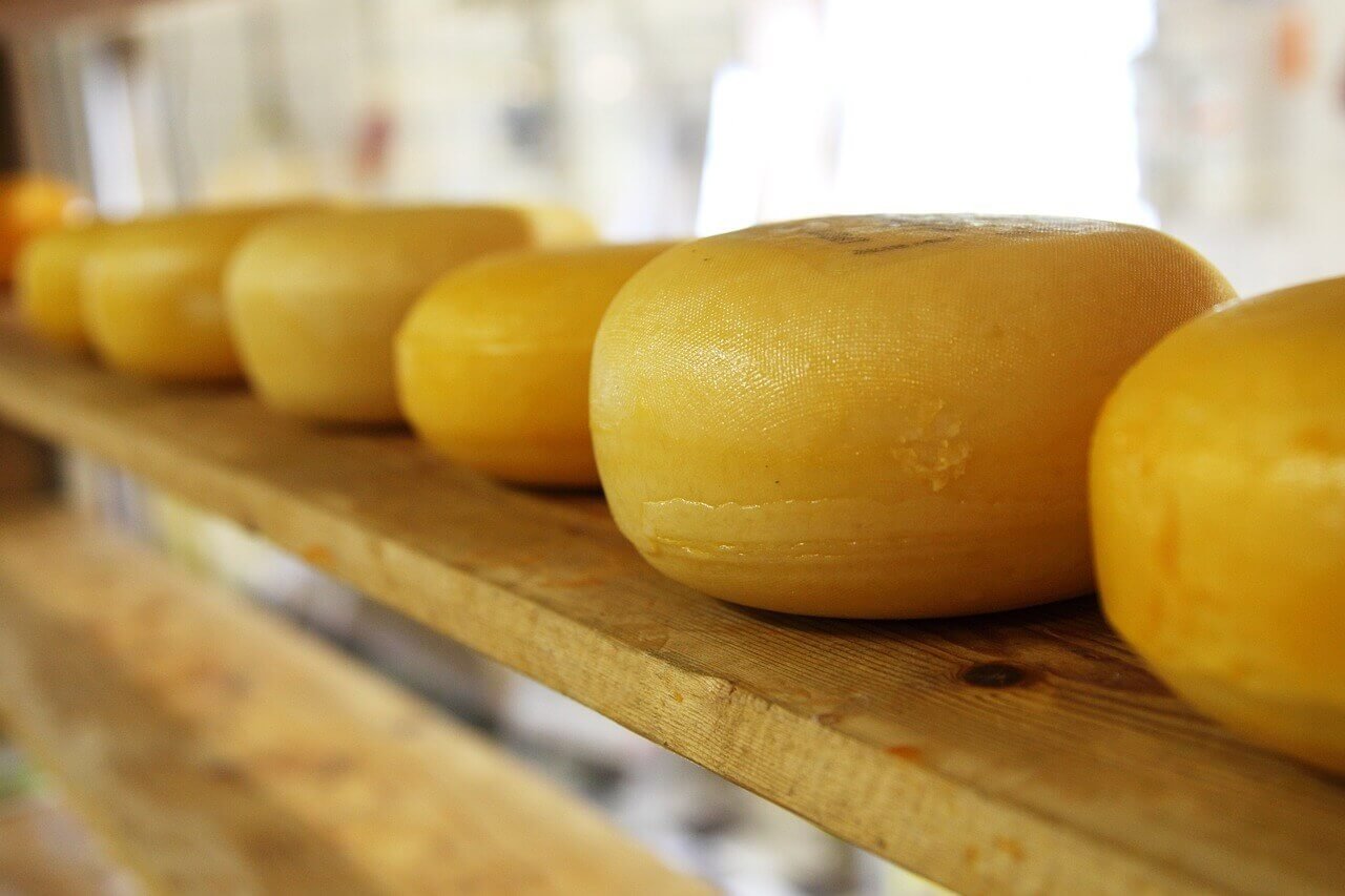Big chunks of cheese.